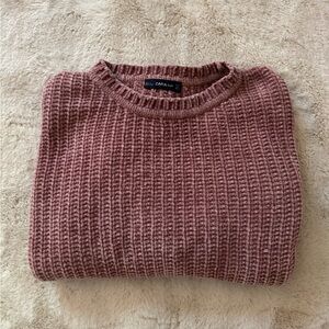 Zara Soft Knit Sweater in Dusty Pink